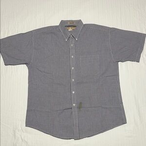 Stylish Men's Navy Checkered Button-Down Shirt